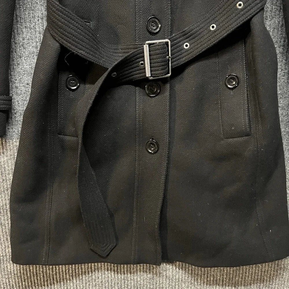 Burberry Brit Women's‎ Rushfield Single Breasted Wool Coat Belted Size US 4 - Picture 2 of 16